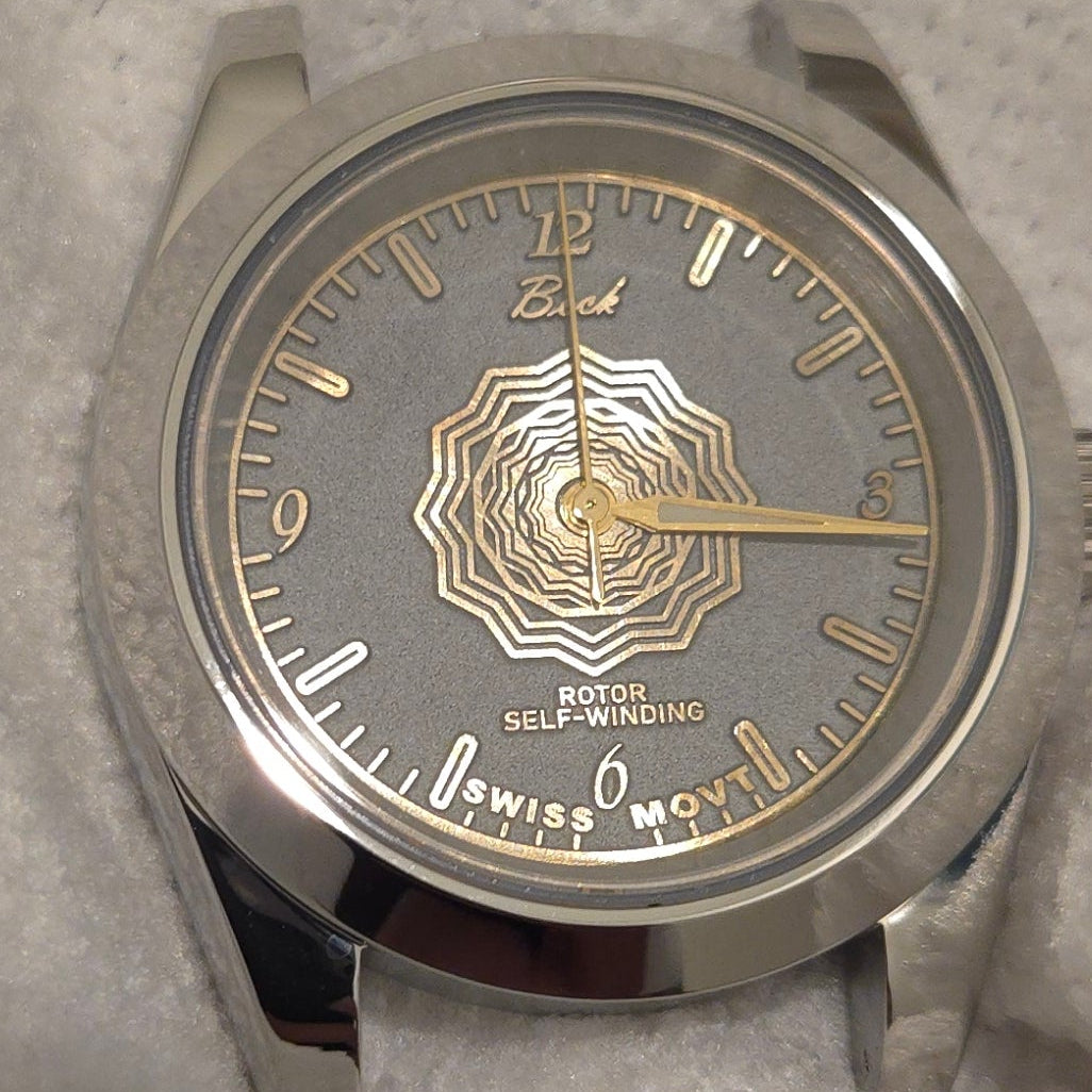 Beck Watch Co. Ordine 002 Raw Steel dial.